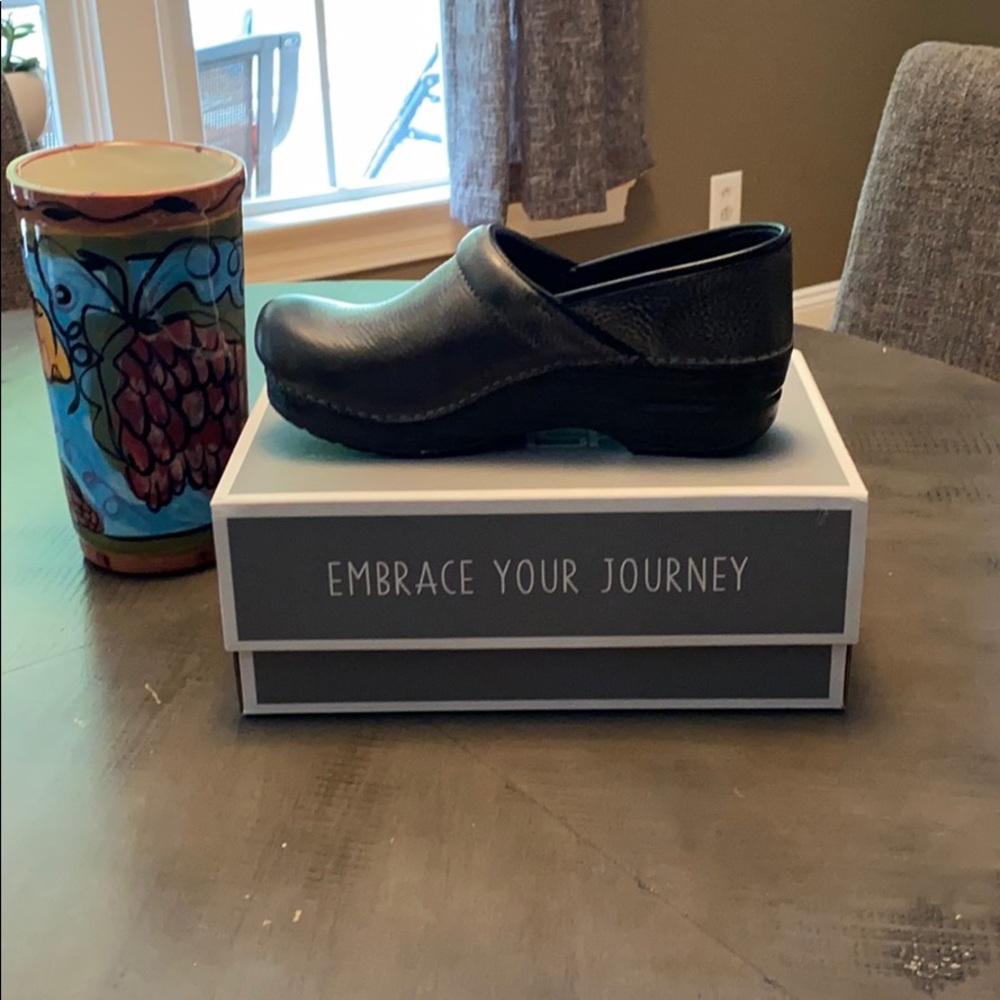 Dansko size 8.5-9 distressed charcoal gray mules